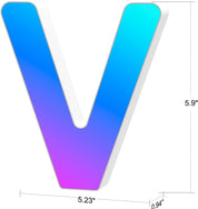 LED Letter Light V USB Powered Color Changing Night Light