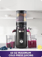 135mm Wide Chute Cold Press Juicer 300W BPA-Free Easy Clean Black