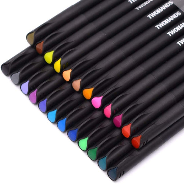 24-Color Fineliner Pens Set, 0.4mm Fine Tip Markers for Writing, Drawing & Journaling
