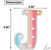 Rainbow LED Marquee Letter J – Color Changing Night Light