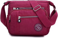 Women’s Waterproof Nylon Crossbody Bag – Lightweight Multi-Pocket Travel Tote