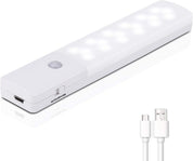 Rechargeable 18 LED Motion Sensor Night Light – Magnetic Strip, Long Battery Life – Ideal for Closet, Cabinet, Stairs, Pantry & More
