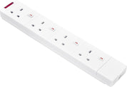 Four Socket Rewireable Trailing Socket with Individual Switches