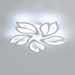 65W LED Ceiling Light 5850LM, 5-Light Modern Acrylic Flower Design, Cool White 6500K Fixture for Living Room, Bedroom, Kitchen