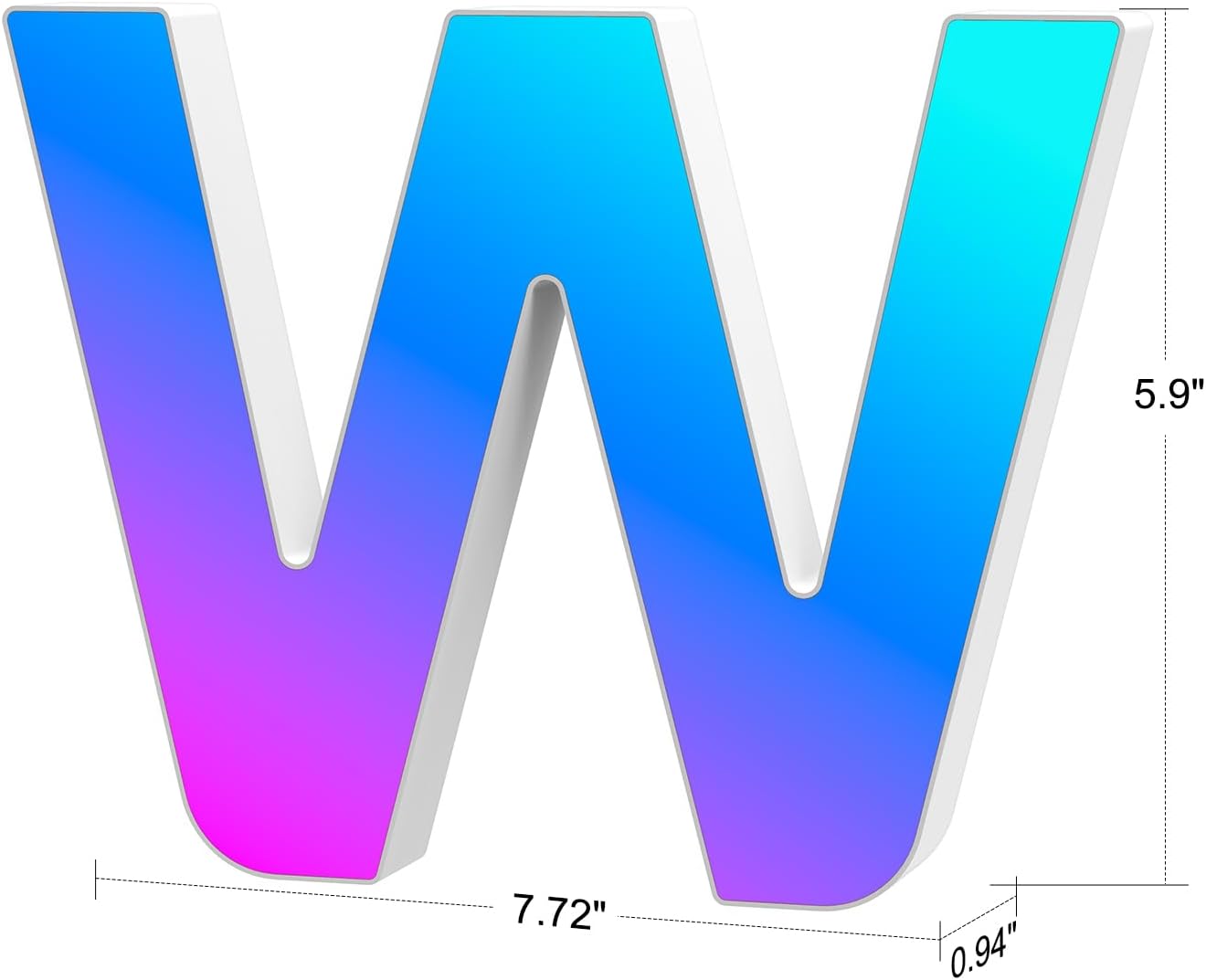 LED Letter Light W USB Color Changing