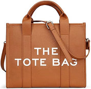 Large PU Leather Tote Bag for Women – 13" Handbag with Zip, Shoulder & Crossbody