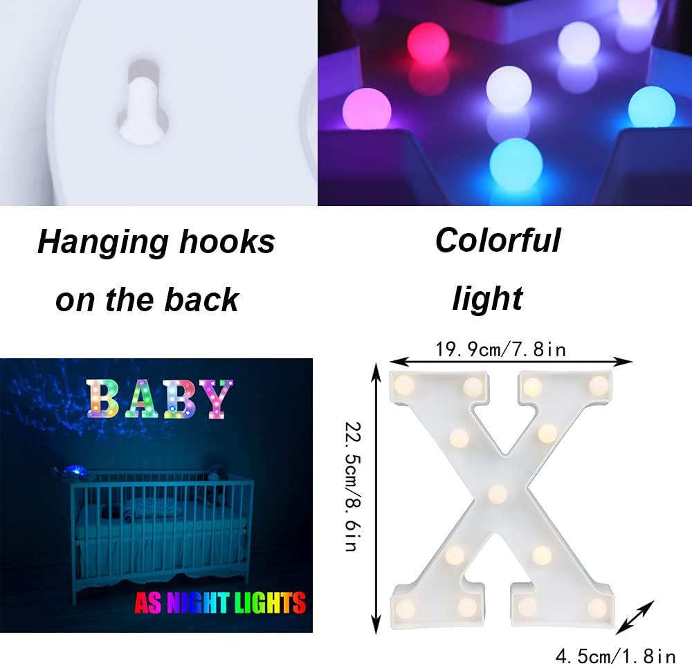 Color Changing LED Marquee Letter Light X