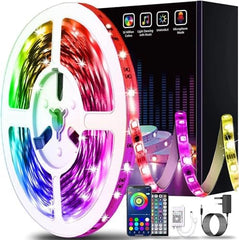 30M LED Strip Lights (2x15M), Bluetooth App Control, Music Sync, RGB Color Changing, with Remote, for Bedroom and Home Decor