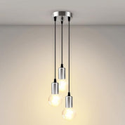 Industrial Chrome 3-Light Retro Pendant Ceiling Light Fixture