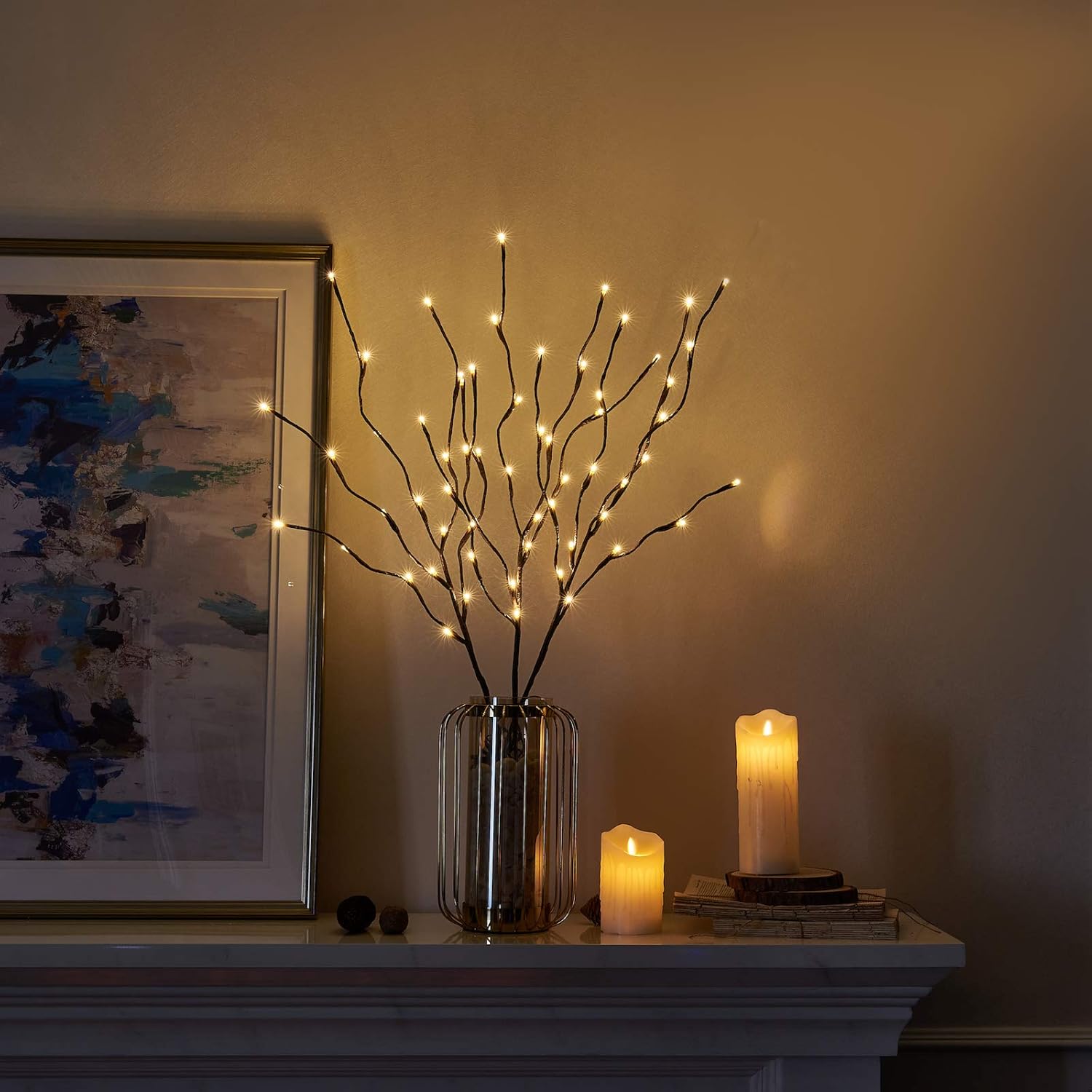 3-Pack 76cm LED Twig Branch Lights – Indoor & Outdoor Decor