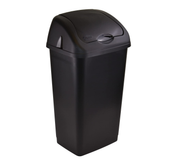 Sterling Ventures 60L Premium Plastic Swing Bin – Black Kitchen & Home Waste Bin