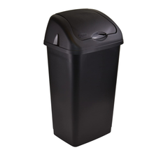 Sterling Ventures 60L Premium Plastic Swing Bin – Black Kitchen & Home Waste Bin
