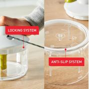 Tefal 5 Second Manual Chopper – 500ml, White & Green, Model K1330404