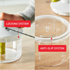 Tefal 5 Second Manual Chopper – 500ml, White & Green, Model K1330404
