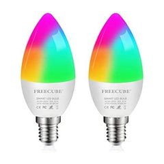 Smart WiFi LED E14 Bulb - Music Sync,  5W 2700K-6500K,RGB+Warm/Cool White, Alexa & Google Home Compatible