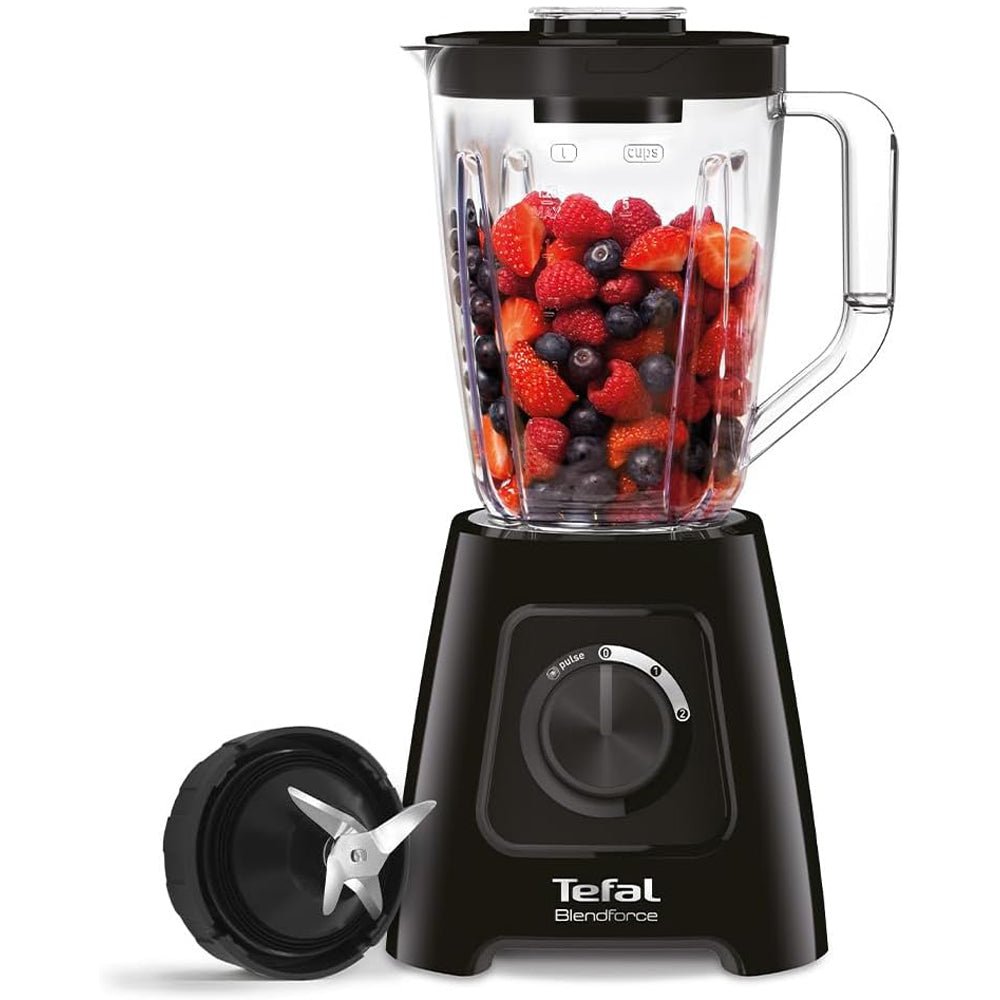 Blendforce II Blender 600W – 2L Jug (1.25L Capacity), 4 Stainless Steel Blades, 2 Speeds + Pulse, Ice Crush & Smoothie Maker – Black