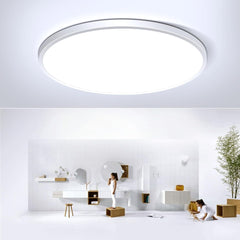 9 Inch 24W LED Ceiling Lights, Fixture Round Day White 6000K Thin Round Flat Ceiling Light