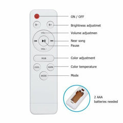 48W RGB LED Ceiling Light with Bluetooth Speaker & Remote, Music Sync, Dimmable & Smart App Control