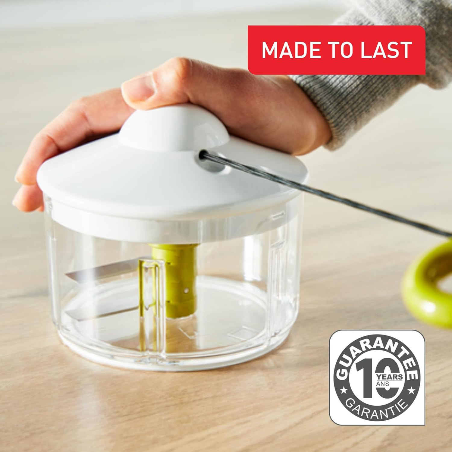 Tefal 5 Second Manual Chopper – 500ml, White & Green, Model K1330404
