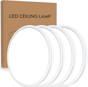 24W Dimmable LED Ceiling Light – 2200LM Round Flush Mount, 3000K–6000K CCT, IP54 Waterproof Ceiling Light for Bathroom, Kitchen, Bedroom, Living Room & Hallway