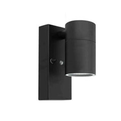 Outdoor Wall Lights, Up and Down Lamp with Motion Sensor, IP44 Black Stainless Steel Outside Lighting Mains Powered Fixtures