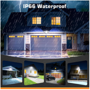 Outdoor Motion Sensor Floodlight | 42W LED Security Light | 3600LM Brightness | Remote Control & Timing Function | IP66 Waterproof & Durable
