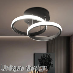 LED Ceiling Lights, Double Circle Ceiling Lights, Natural White 4500K, Suitable for Corridor Balcony Bedroom Corridor Kitchen Office