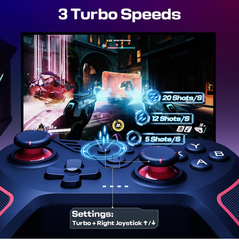 Wired Game Controller for PC with Paddles, Vibration & Mappable Buttons – Black