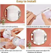 LED Strip Lights Kit with Touch Sensor Dimmer Switch | 10 Bulbs