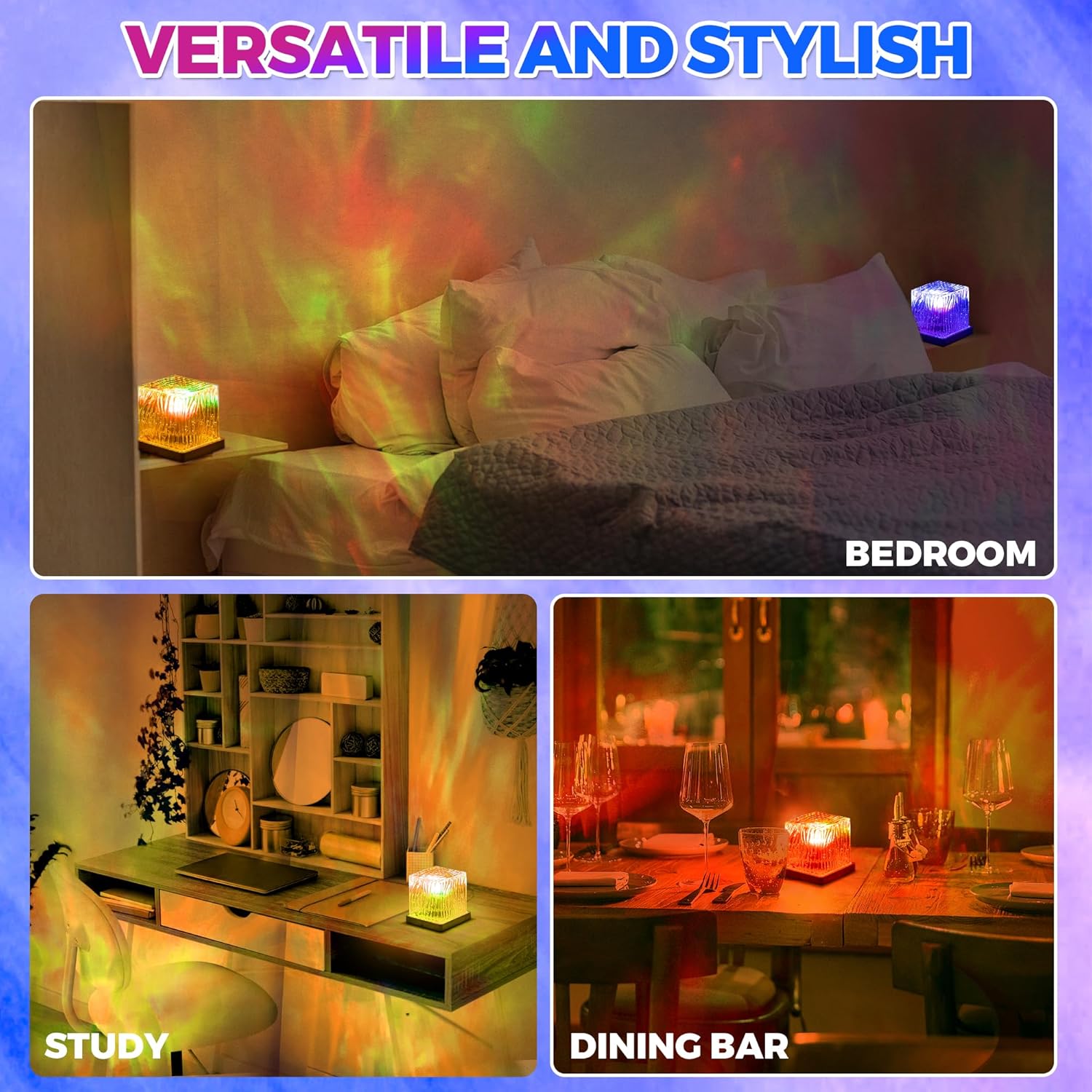 Luminorthe Cube Lamp – USB Aurora Light Projector