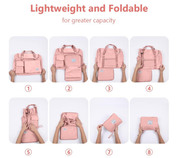 Foldable Duffel Bag – Lightweight Travel, Gym & Weekend Holdall with Wet Pocket, Pink