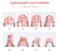 Foldable Duffel Bag – Lightweight Travel, Gym & Weekend Holdall with Wet Pocket, Pink