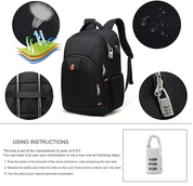 Extra Large Anti-Theft Laptop Backpack – USB Charging Business Travel Bag