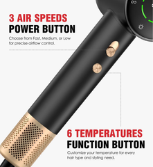 Professional 110,000 RPM Ionic Hair Dryer – Fast, Quiet & Lightweight Blow Dryer