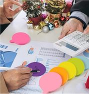 8 Pads Bubble Speech Sticky Notes – 75x75mm Bright Self-Stick Memo Pads