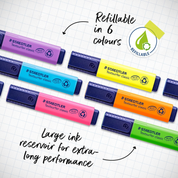 Textsurfer Classic Highlighters – Pack of 4 Assorted Bright Colours, Chisel Tip