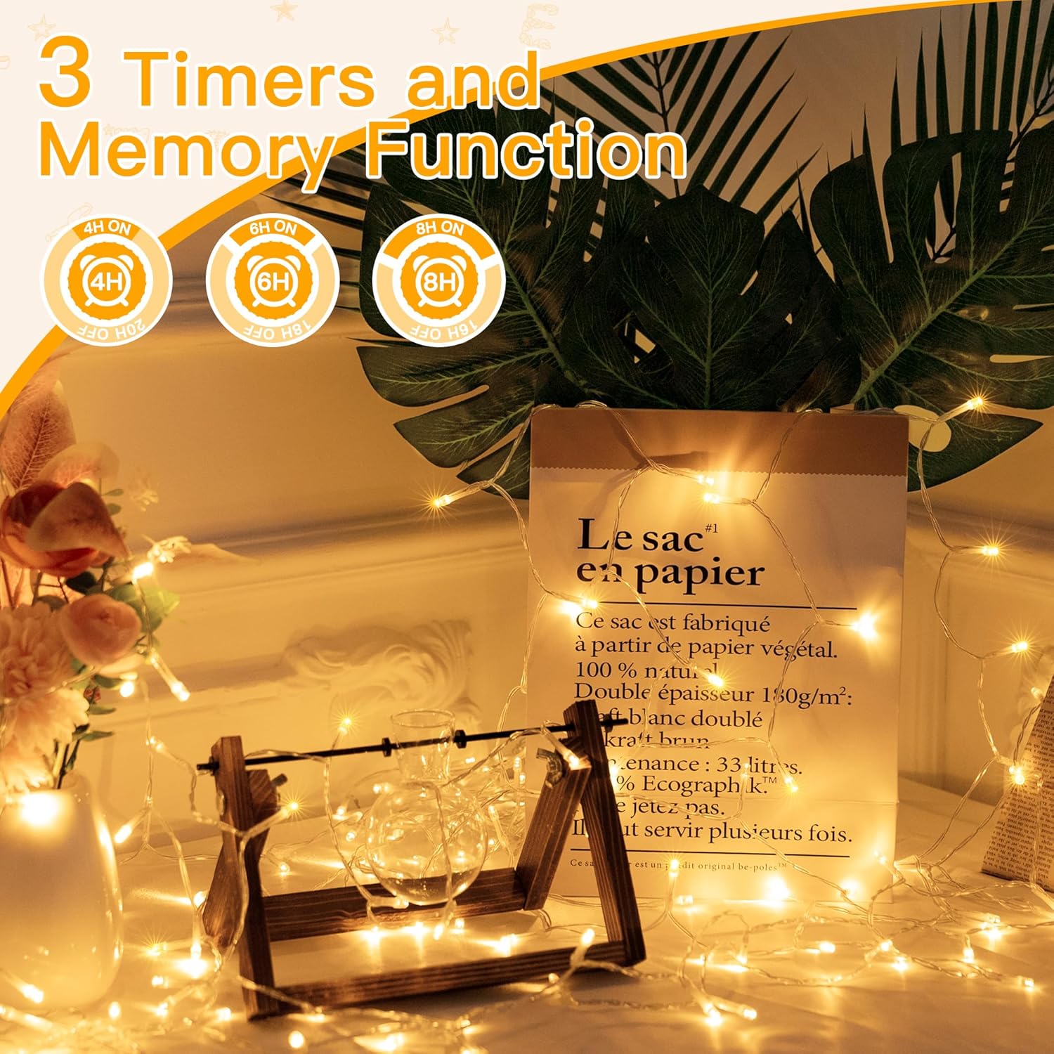 40M Fairy Lights – 400 LEDs, Waterproof, Timer, Dimmable