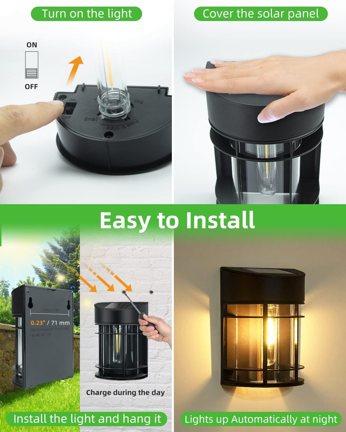 Retro Solar Fence Lights – 6 Pack Warm White
