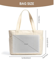 Women’s Large Work Tote Bag with 15.6” Laptop Compartment & Travel Sleeve