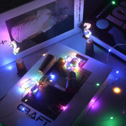 10-Pack Bottle Cork Lights, 20 LED, Multicolor Fairy