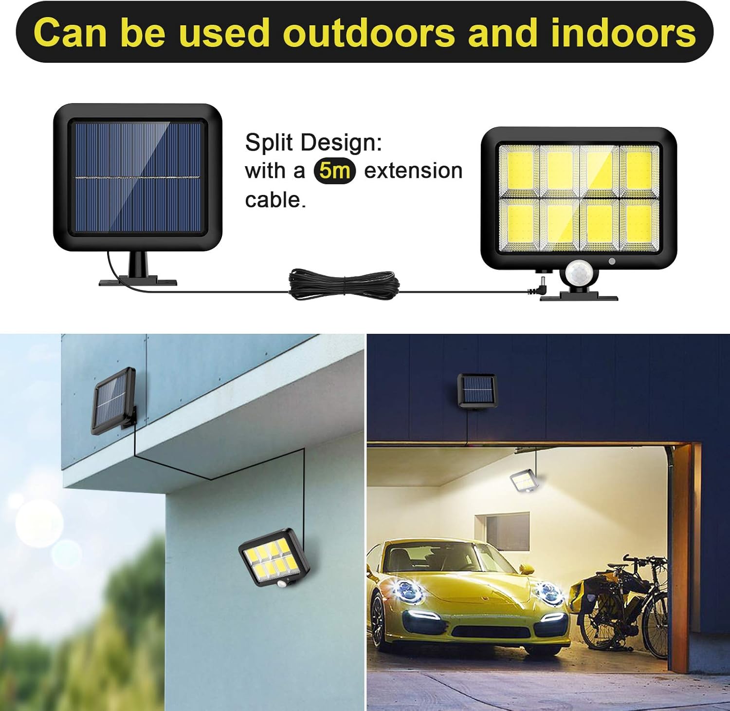 160COB Motion Sensor Solar Garden Wall Light – Outdoor Waterproof LED Security Lamp