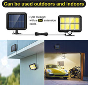 160COB Motion Sensor Solar Garden Wall Light – Outdoor Waterproof LED Security Lamp