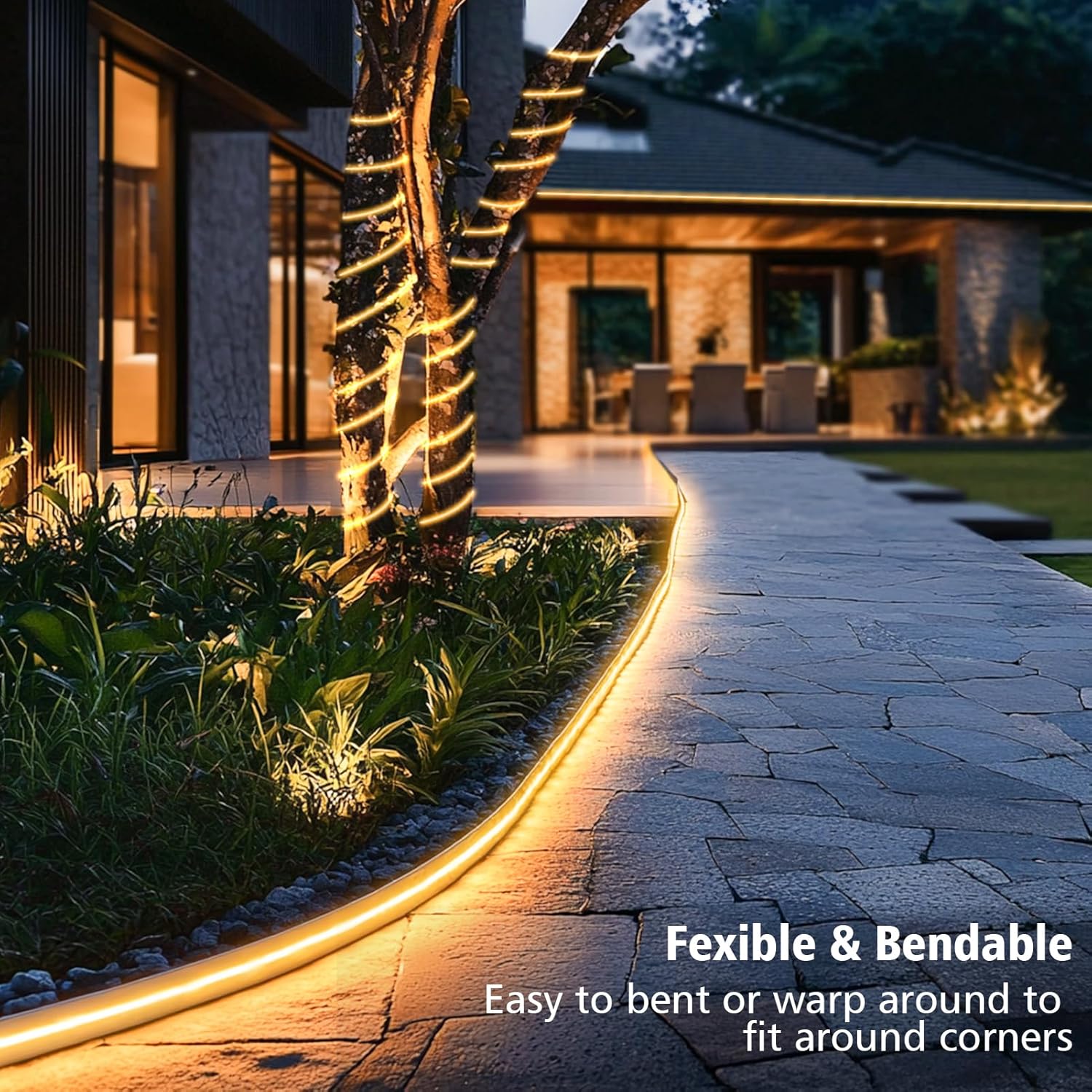 Solar LED Strip Lights – 10M 640 LEDs, Remote Control, Waterproof Outdoor Lighting