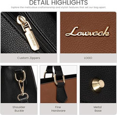 Elegant PU Leather Tote Handbag for Women – Black Shoulder & Top Handle Bag