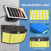 Outdoor Solar Wall Light – 576 LED, PIR Motion Sensor