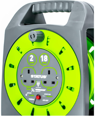 18M 2 Socket Cable Reel – 13A Heavy-Duty Outdoor Extension Lead with Thermal Cut-Out