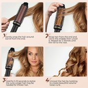 Ionic Thermal Brush – Heated Round Styling Brush with Adjustable Temp 120–210°C