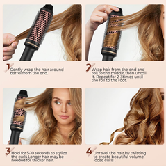 Ionic Thermal Brush – Heated Round Styling Brush with Adjustable Temp 120–210°C