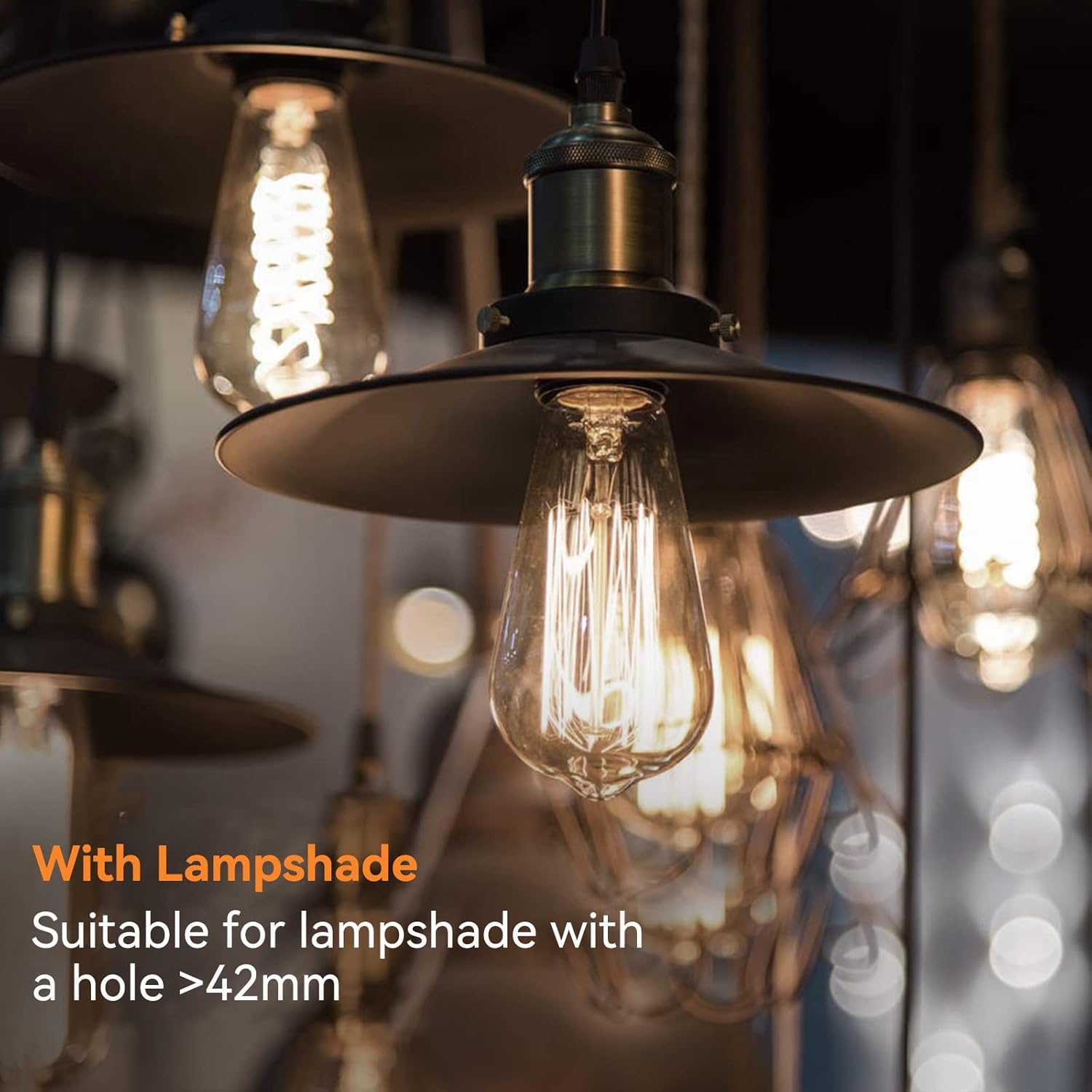 Vintage Ceiling Pendant Light Fitting, Brown Twisted Braided Flex,E27 Lamp Holder Suspended Pendant Light Fitting Kit-Antique