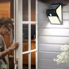 140 LED Security Lights, Solar Motion Sensor Lights 270ºWide Angle Waterproof Solar Powered Wall Lights 3 Modes